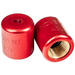 Novent Red A2L Locking Refrigerant Caps, 1/4" Thread, 50 pk